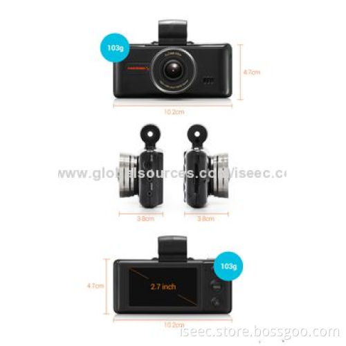 Car Black Box, 1080P, Night Vision, 150° Viewing Angle, GPS, Motion Detection, Up to 64GB